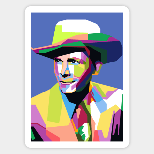 Abstract Hank Williams in WPAP Sticker